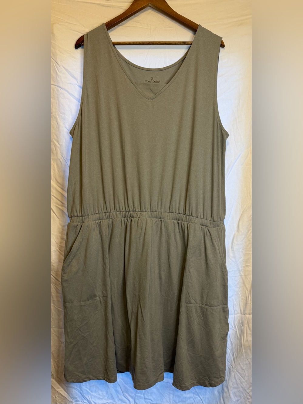 Cuddl Duds Gray V-Neck Romper